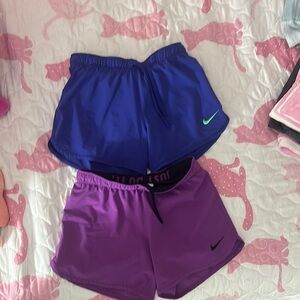 Nike Blue and Purple Athletic Shorts